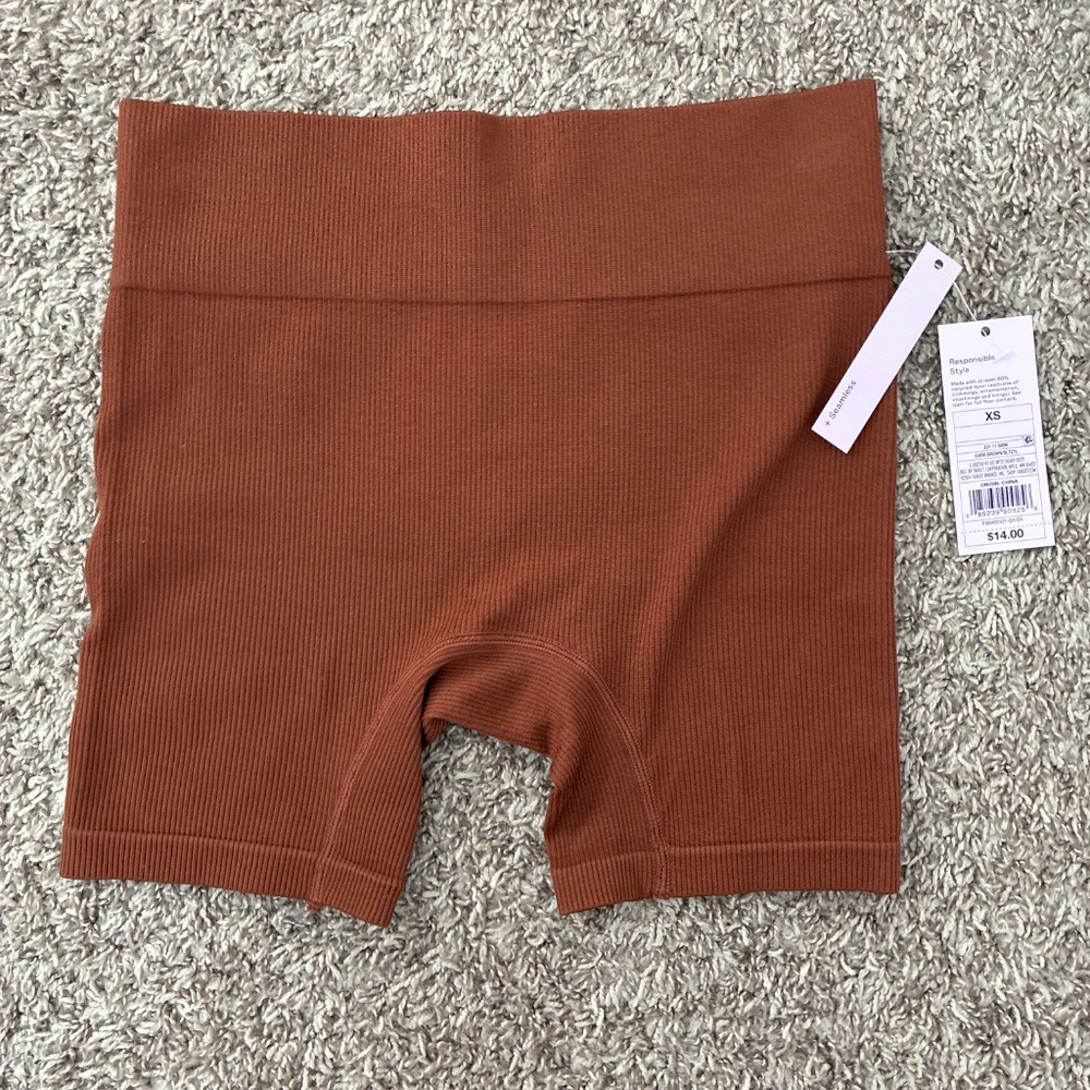Wild Fable Brown Ribbed Bike Short - Picture 3 of 4